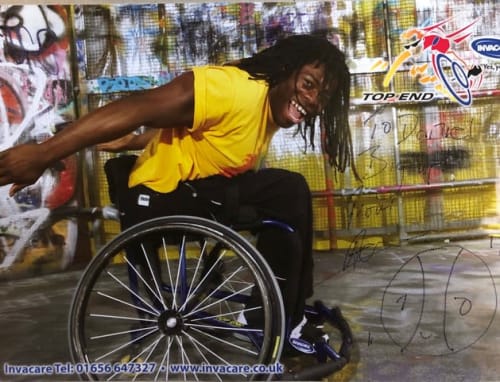 Signed photo of Ade Adepitan MBE