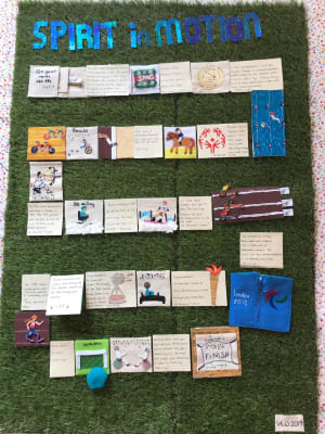 A game of disability snakes and ladders designed by Vickie Orton