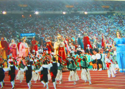 Parade of Catalan historical figures at the 1992 Barcelona Paralympic opening ceremony