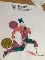 Paralympic athlete poster ideas created by children visiting Family Fun Day at the Paralympic Heritage Centre